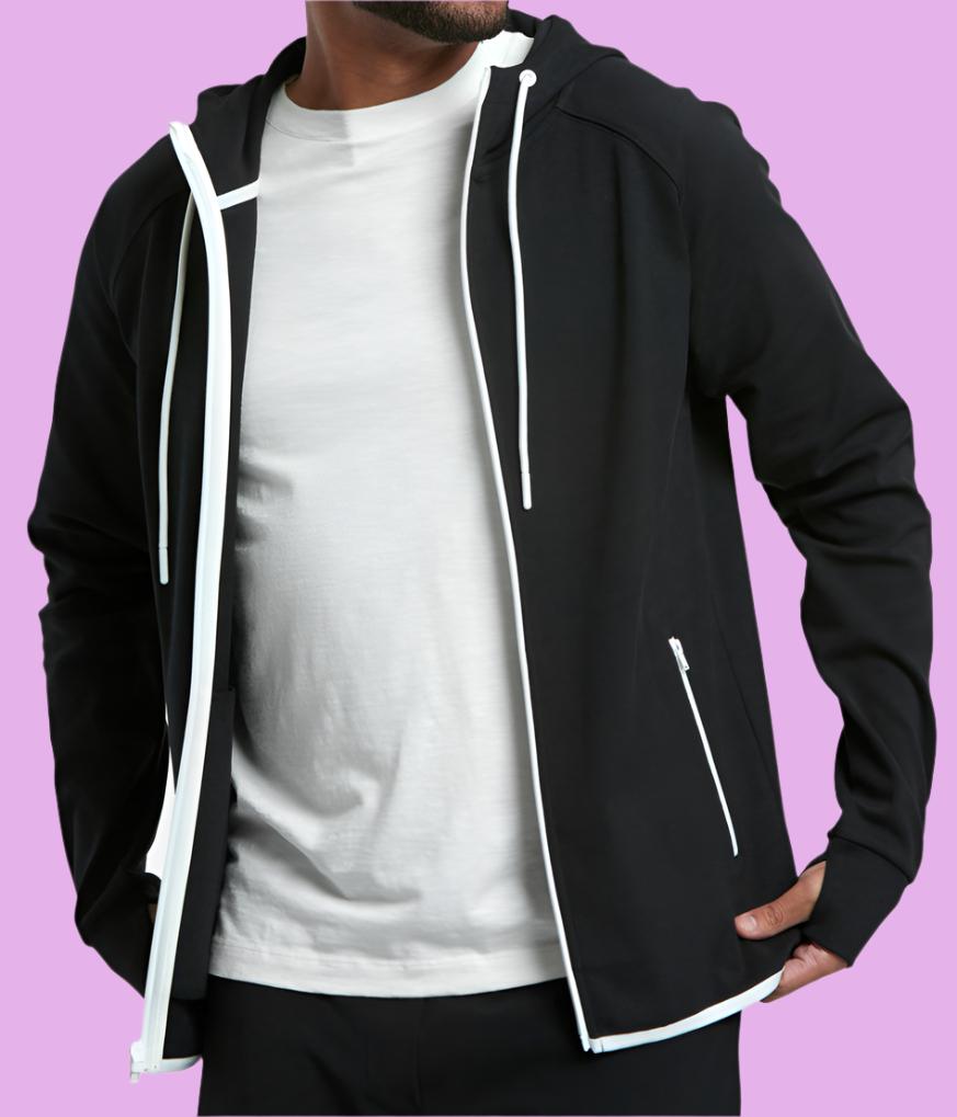 GYM+COFFEE - Chill Zip Hoodie - Black
