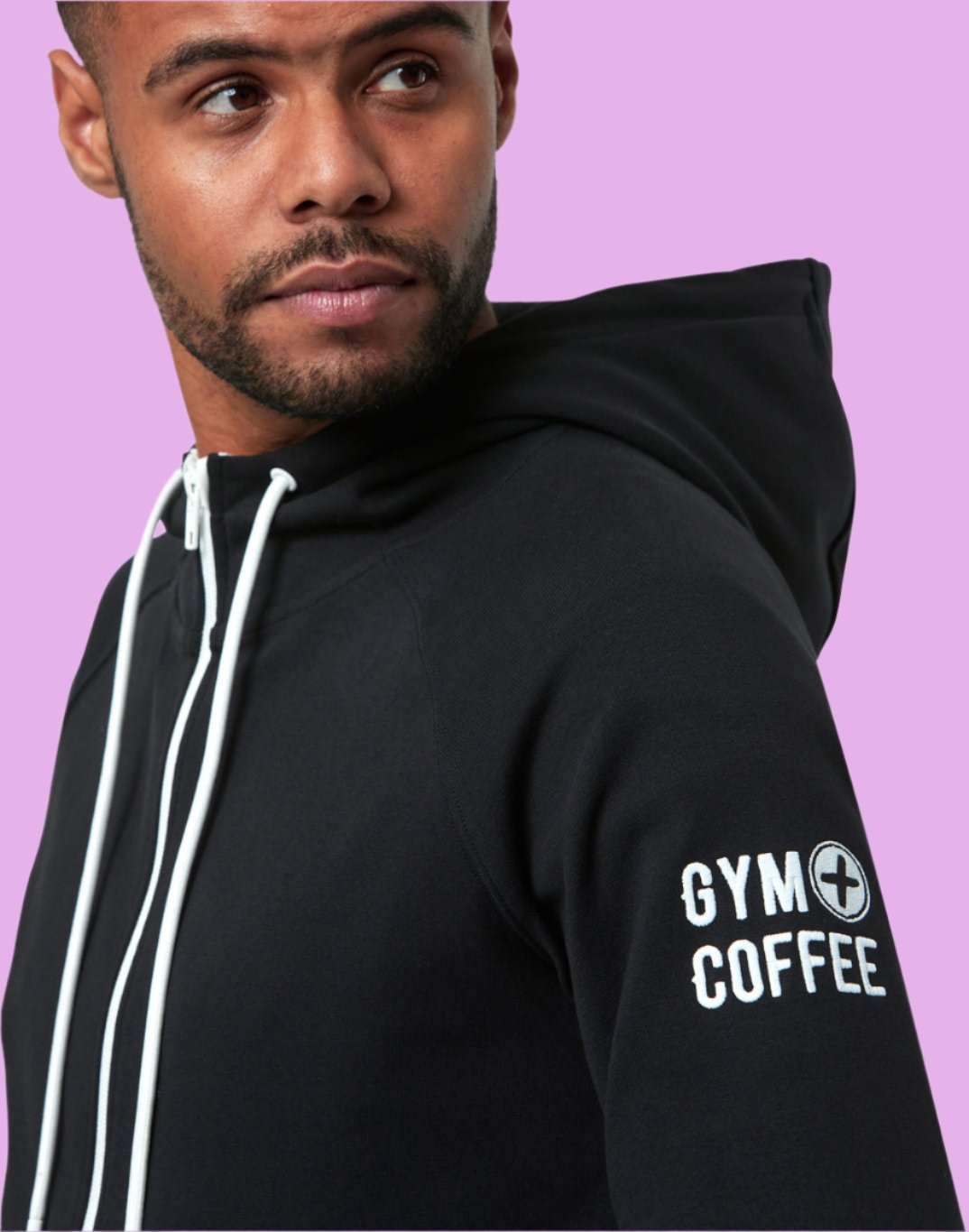 GYM+COFFEE - Chill Zip Hoodie - Black