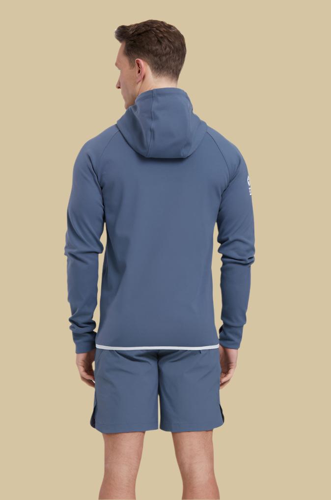 GYM+COFFEE - Chill Zip Hoodie - Thunder Blue