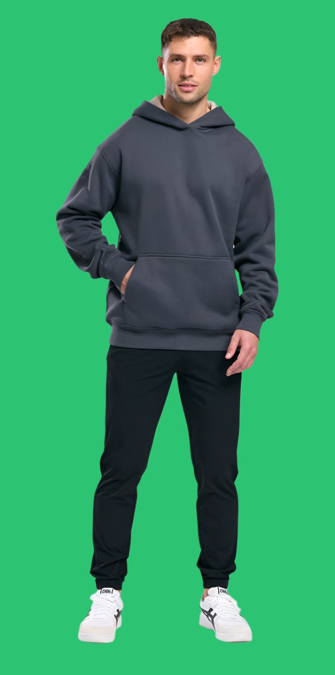GYM + COFFEE - HOODIE - Midnight Grey