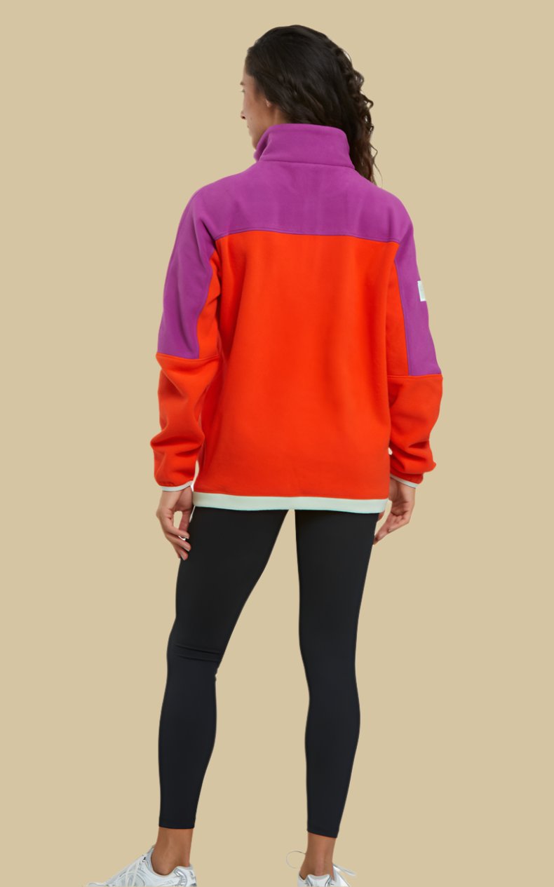 GYM+COFFEE - Half Zip Fleece - Very Berry