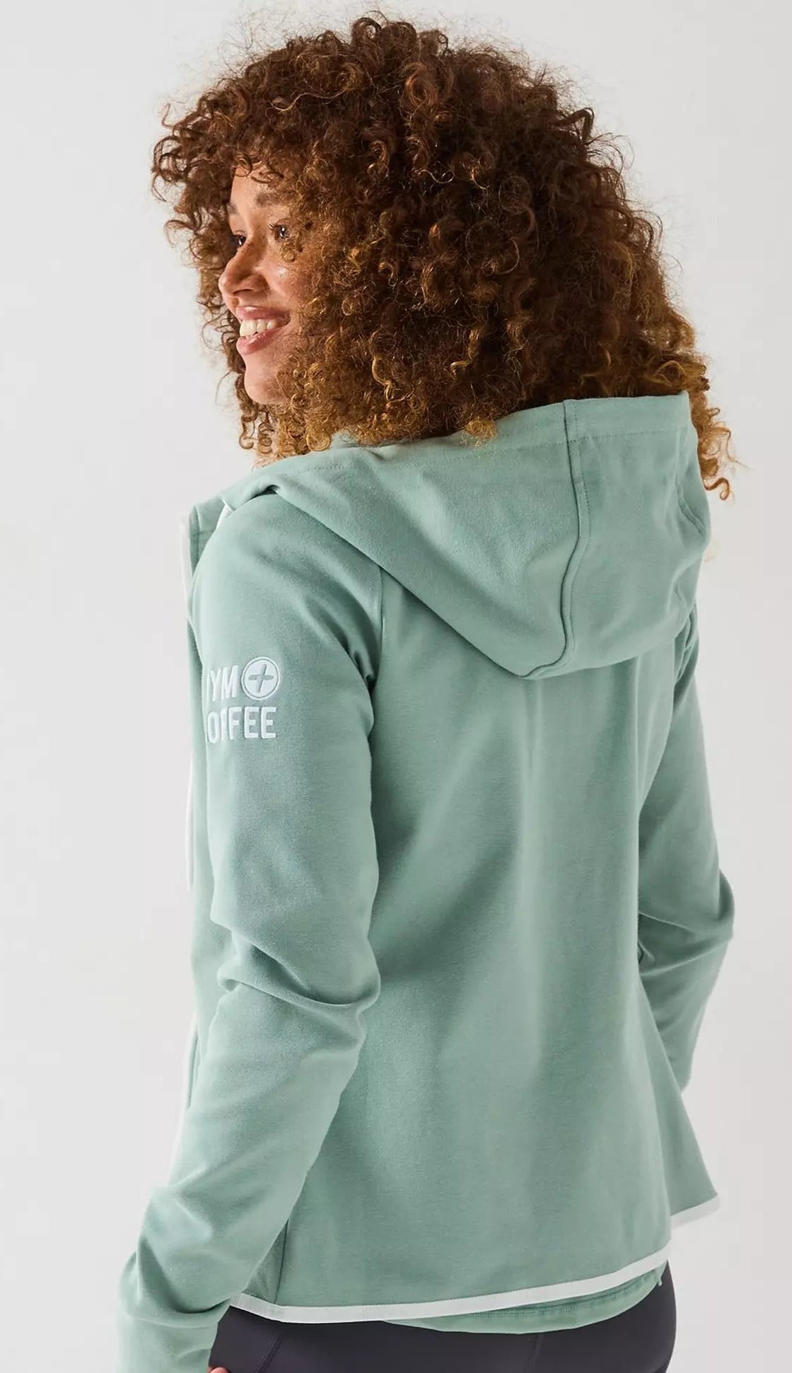 GYM + COFFEE - Mint Green Chill Full Zip Hoodie