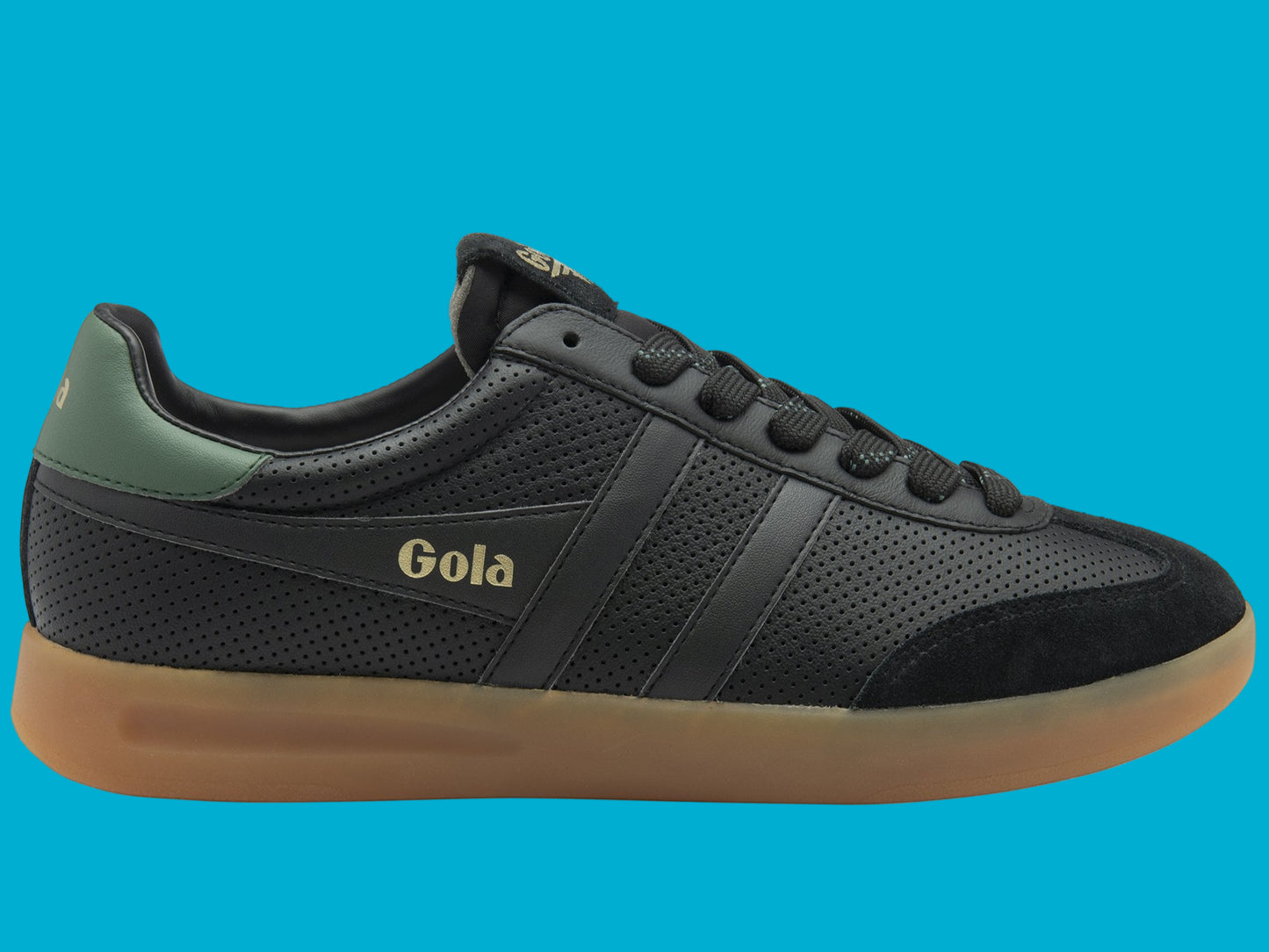 GOLA CYCLONE LEATHER - Black/Green/Gum