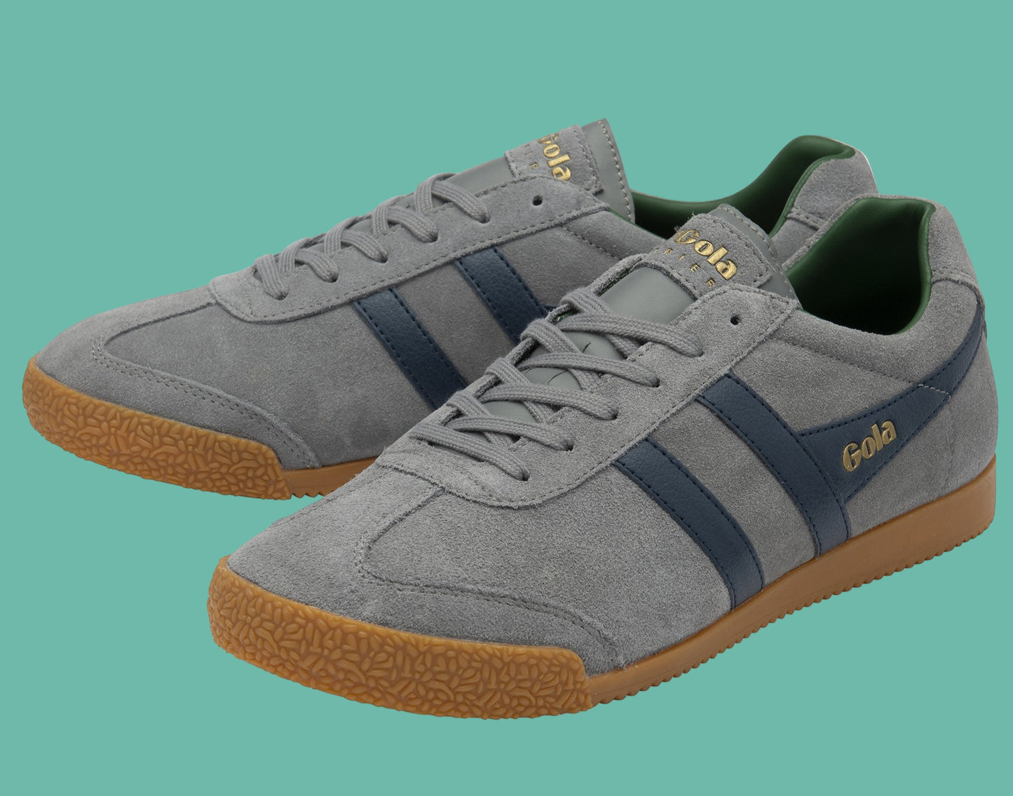 GOLA HARRIER SUEDE - Ash Grey/Navy