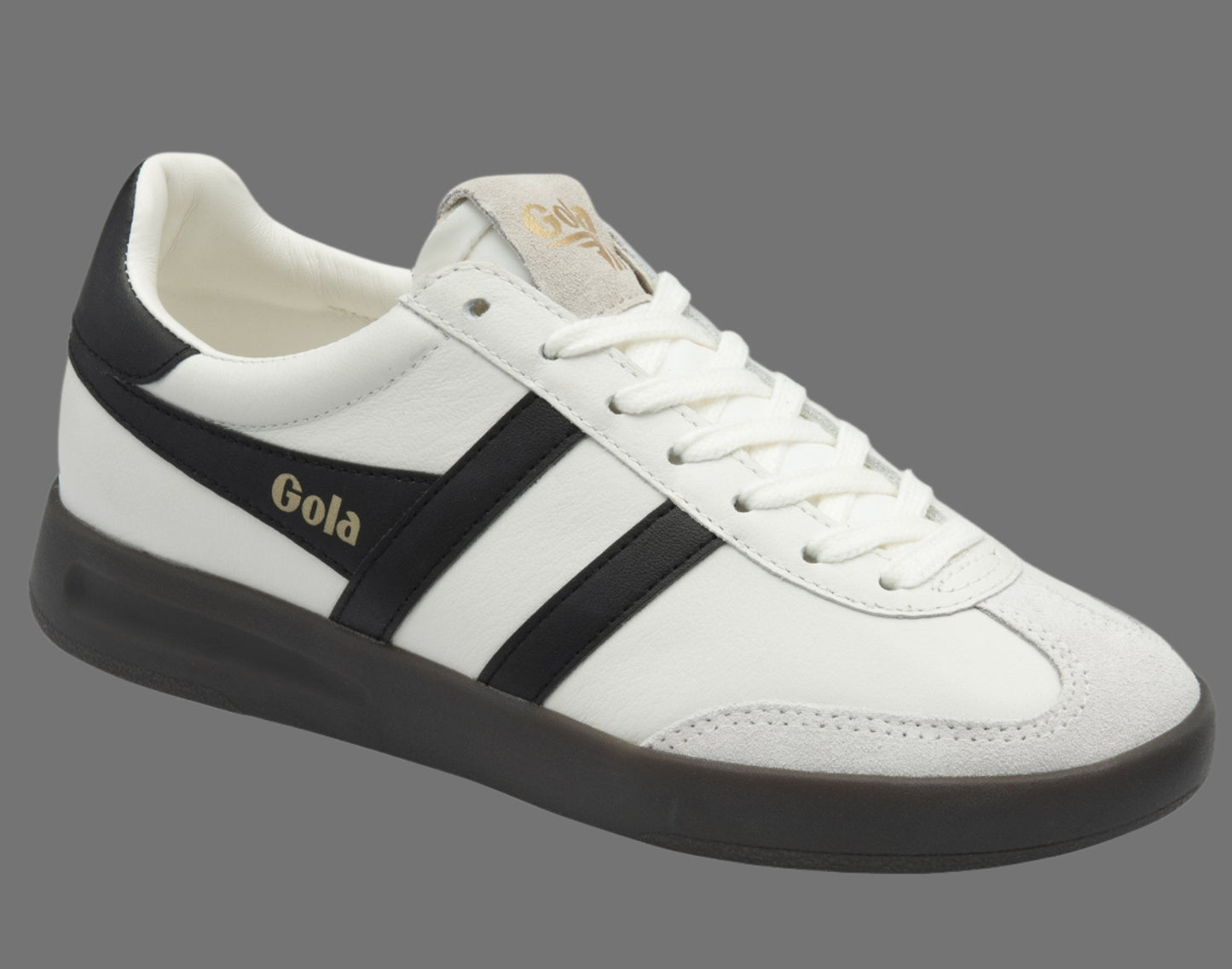 GOLA CYCLONE LEATHER - White, Black, Black Gum