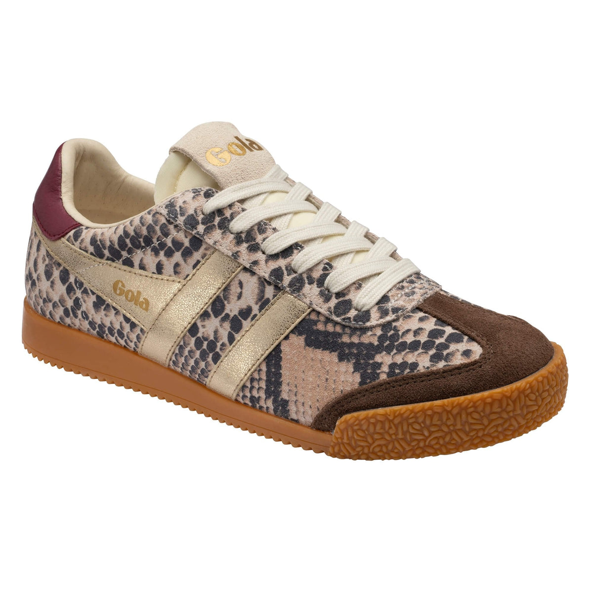 GOLA ELAN SAFARI - SNAKE/DARK BROWN/GOLD/CERISE