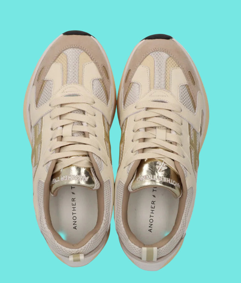 ANOTHER TREND - ATX TRAINER - PLATINO - Cream/Gold