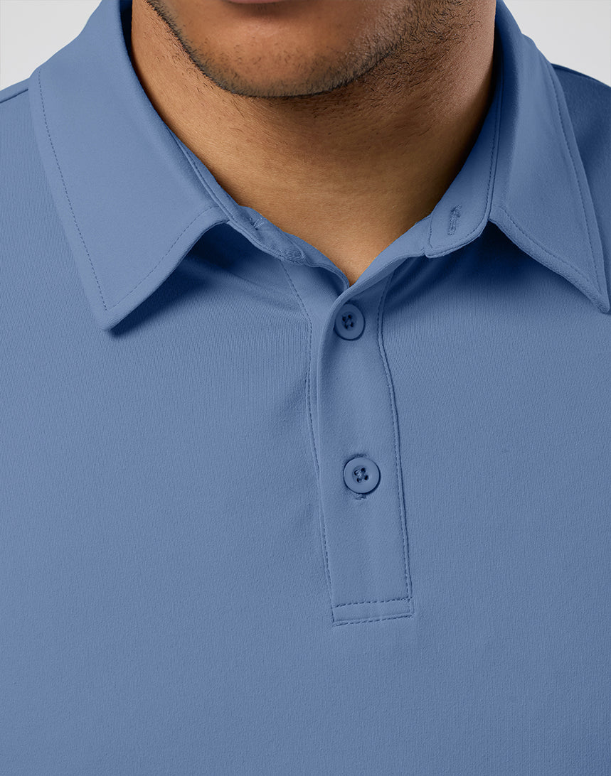 GYM+COFFEE POLO TEE - Oasis Blue