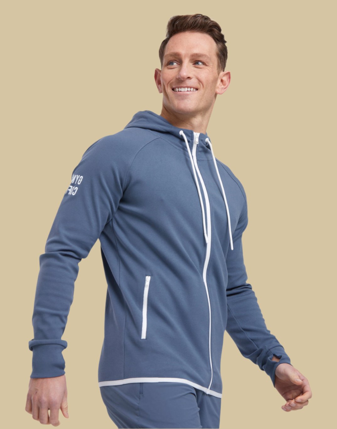 GYM+COFFEE - Chill Zip Hoodie - Thunder Blue