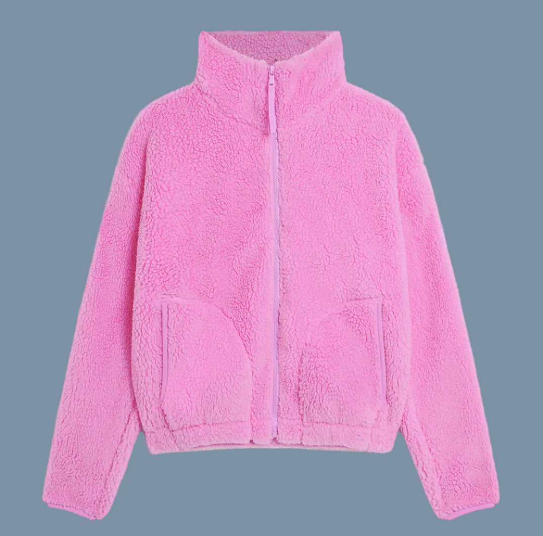 GYM+COFFEE FLEECE NEON PINK
