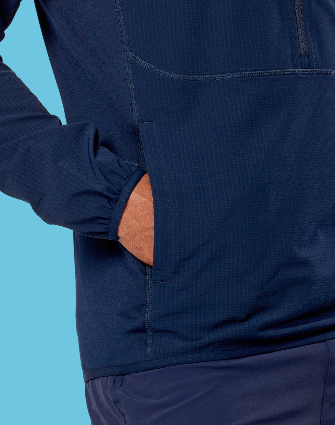 GYM+COFFEE TWILIGHT NAVY MIDLAYER - Half Zip