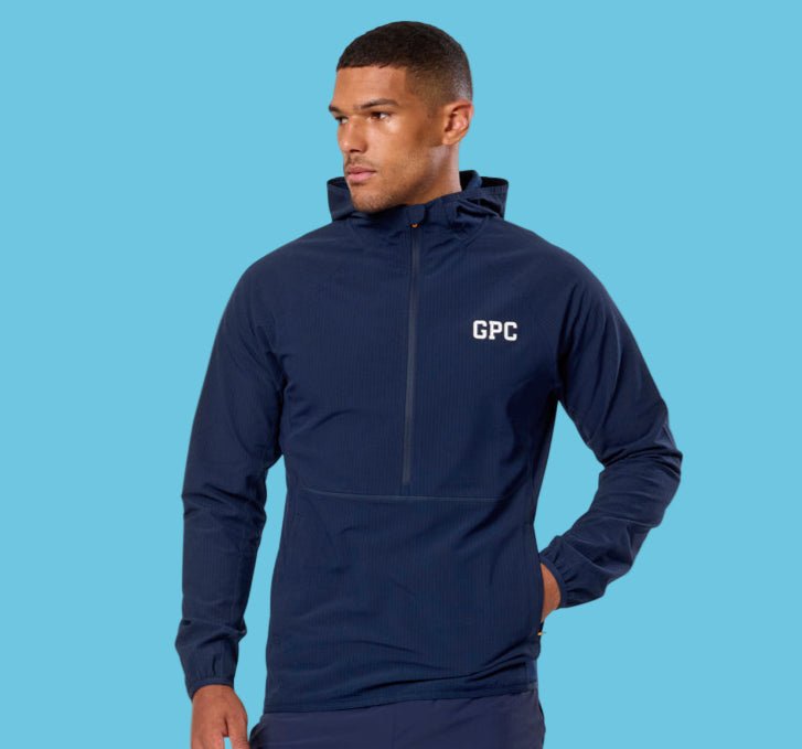 GYM+COFFEE TWILIGHT NAVY MIDLAYER - Half Zip