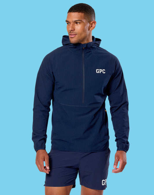 GYM+COFFEE TWILIGHT NAVY MIDLAYER - Half Zip