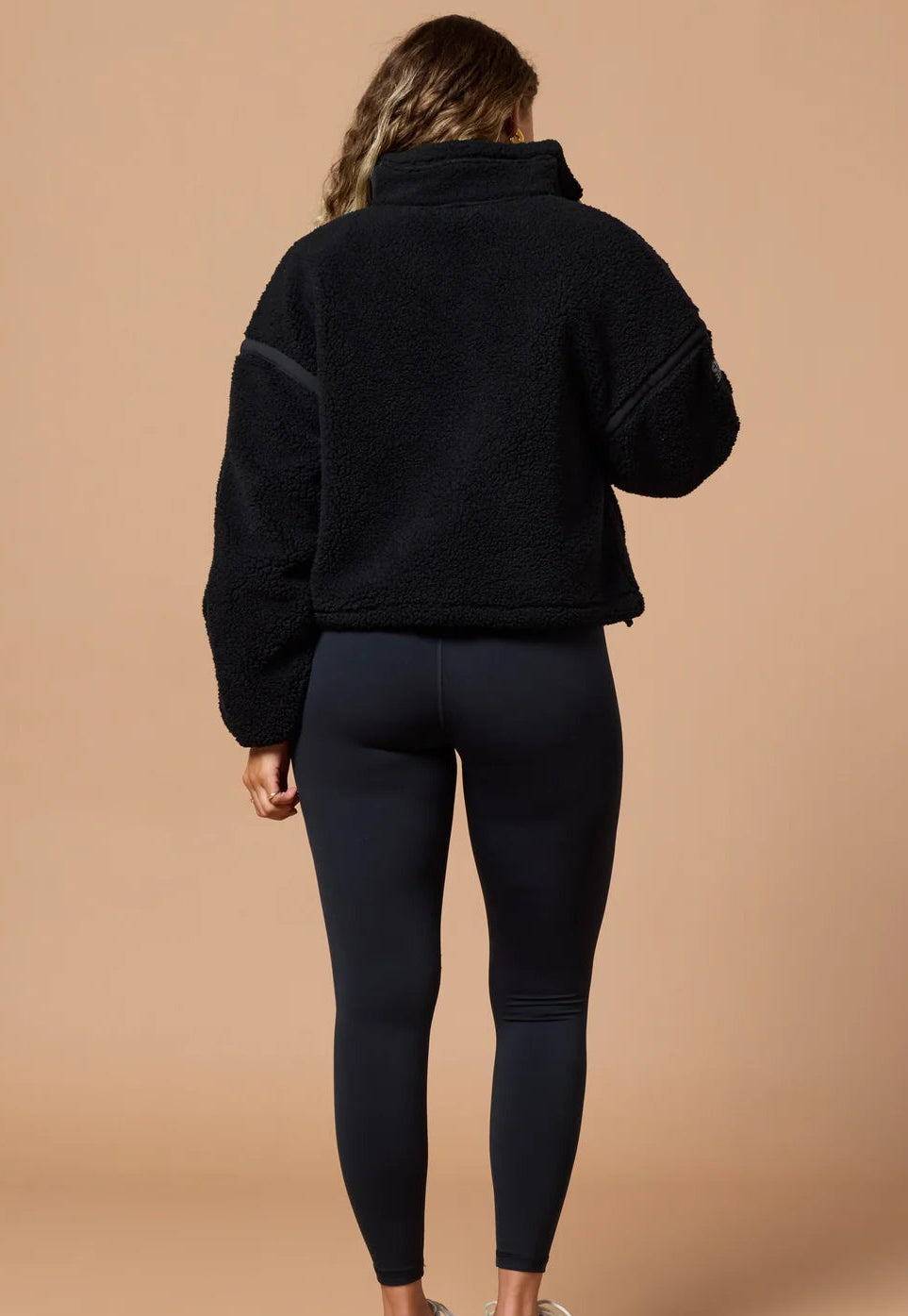 GYM+COFFEE Industry Fleece Half Zip - Deep Black