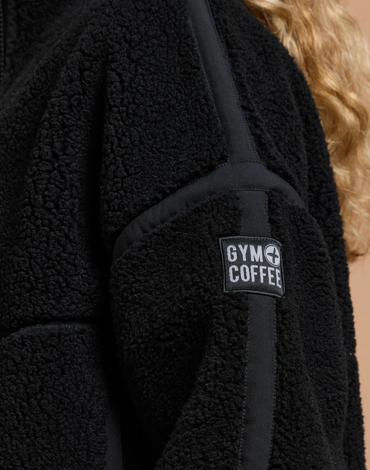 GYM+COFFEE Industry Fleece Half Zip - Deep Black