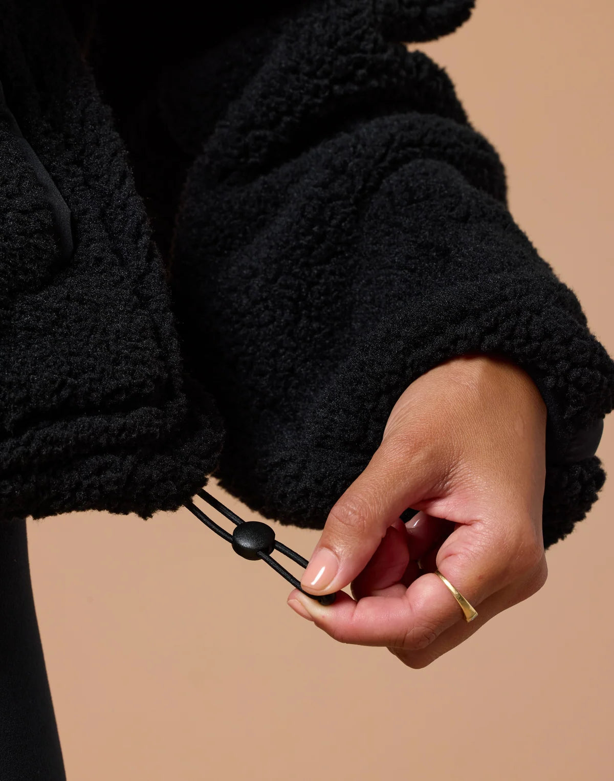 GYM+COFFEE Industry Fleece Half Zip - Deep Black