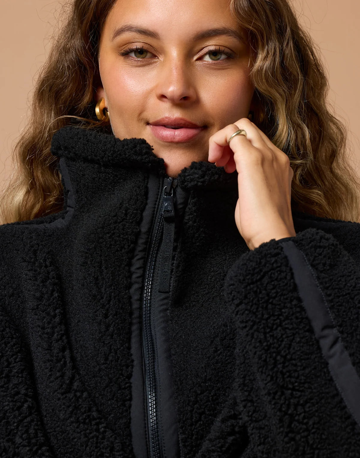 GYM+COFFEE Industry Fleece Half Zip - Deep Black