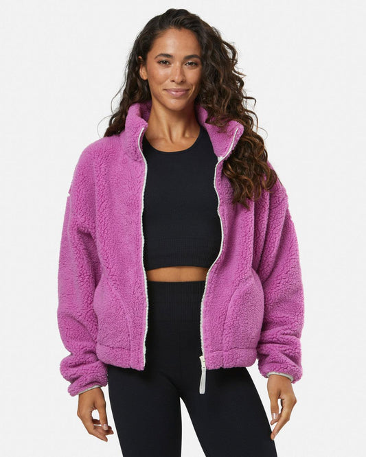 GYM+COFFEE INDUSTRY FLEECE JACKET - Crisp Pink