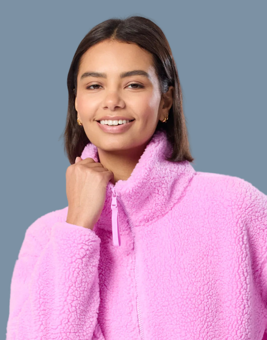 GYM+COFFEE FLEECE NEON PINK
