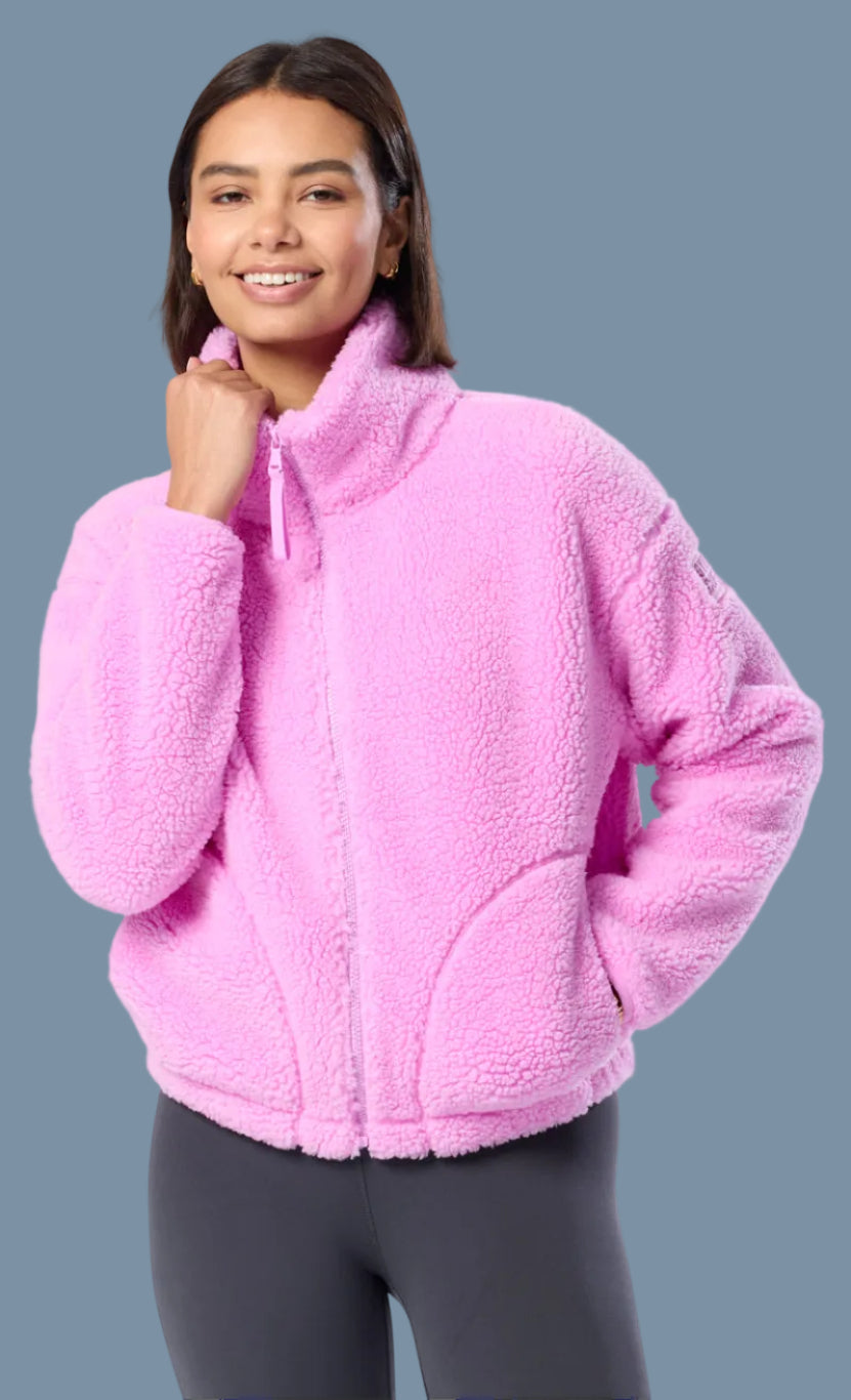 GYM+COFFEE FLEECE NEON PINK