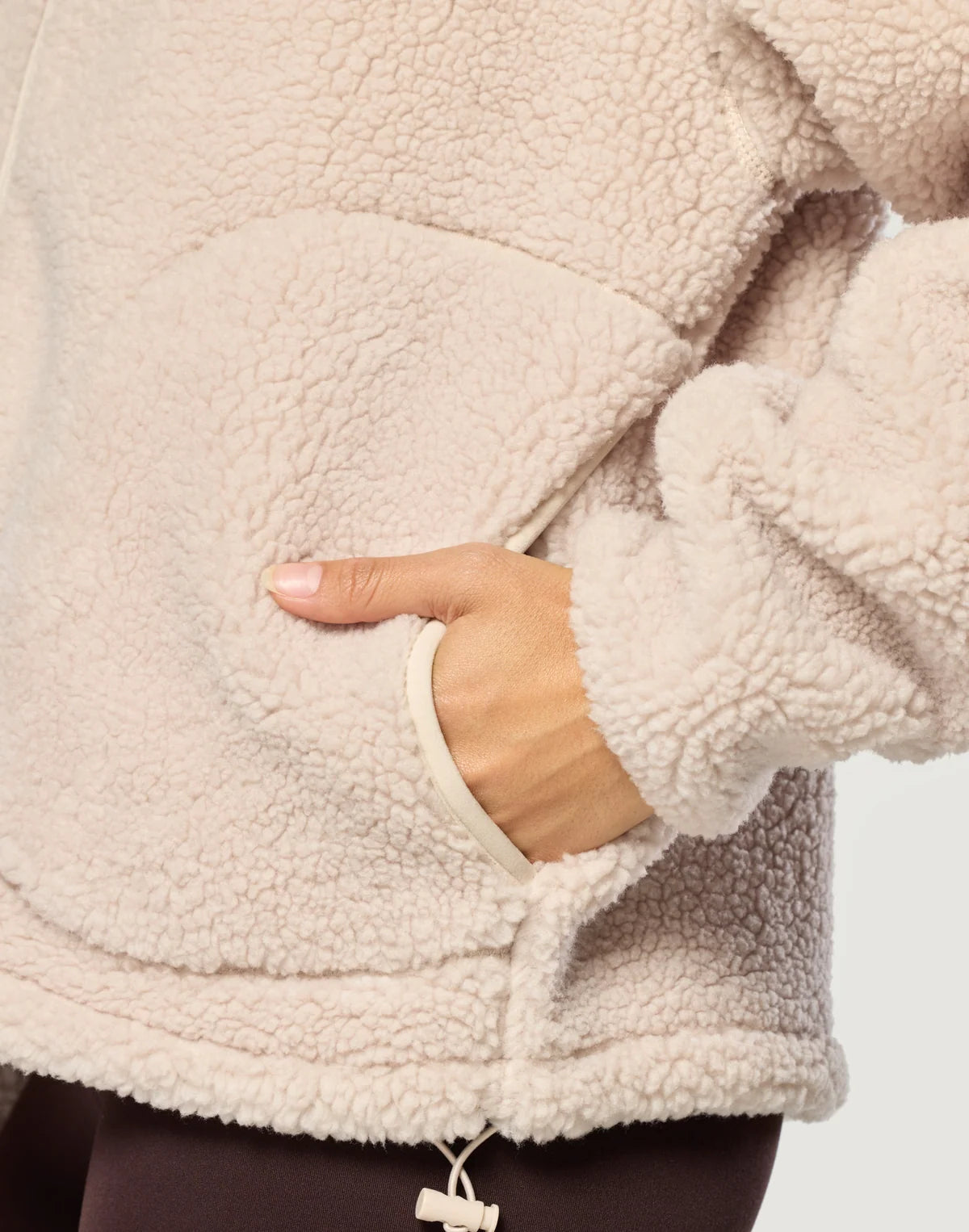 GYM+COFFEE Industry Fleece Hooded Full Zip - Natural