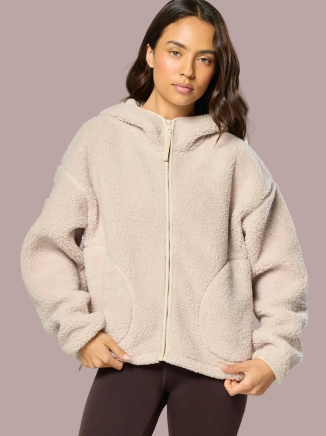 GYM+COFFEE Industry Fleece Hooded Full Zip - Natural