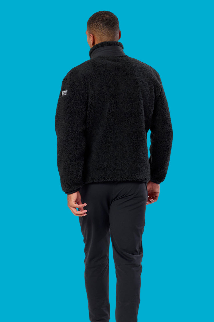 GYM+COFFEE INDUSTRY FLEECE JACKET - Black