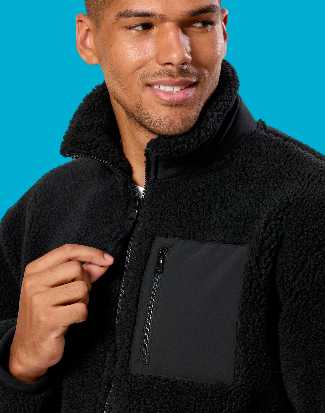 GYM+COFFEE INDUSTRY FLEECE JACKET - Black