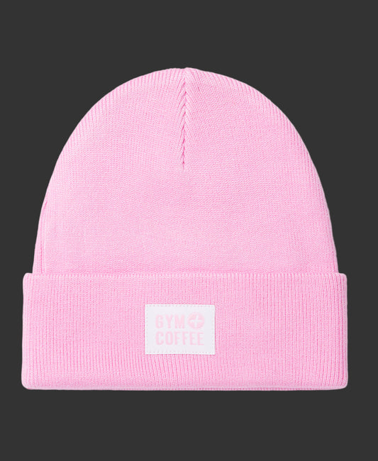 GYM+COFFEE KNIT BEANIE - Candy Pink