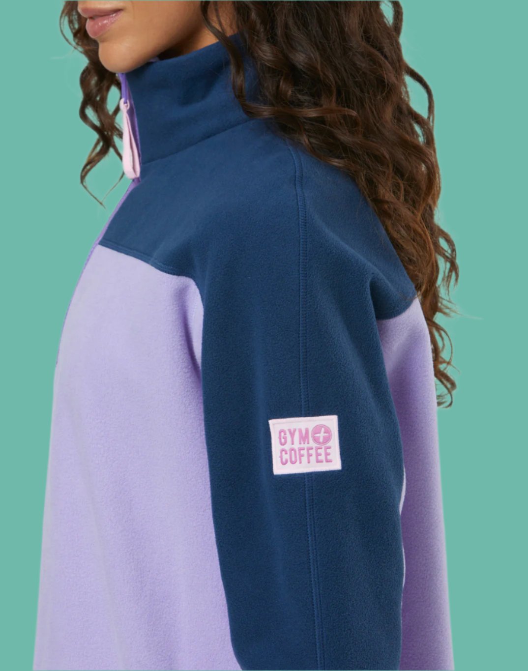 GYM+COFFEE - Half Zip Polar Fleece - Lilac