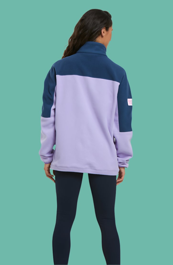 GYM+COFFEE - Half Zip Polar Fleece - Lilac