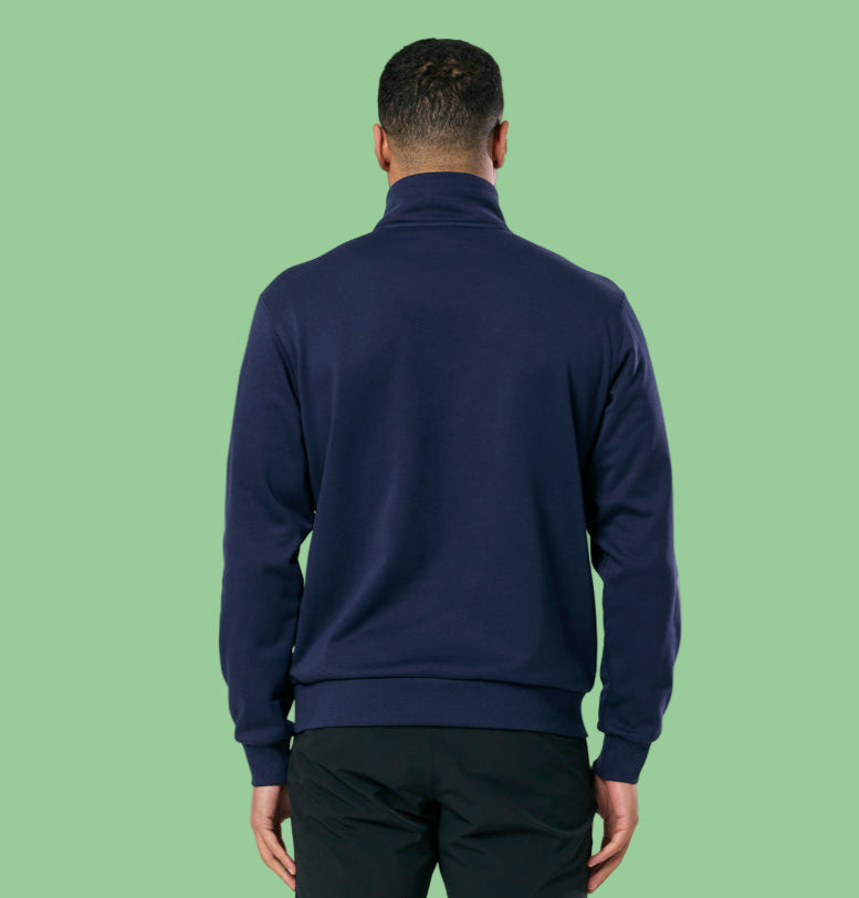 GYM+COFFEE CLUBHOUSE HOODIE- Twilight Navy - 1/4 Zip
