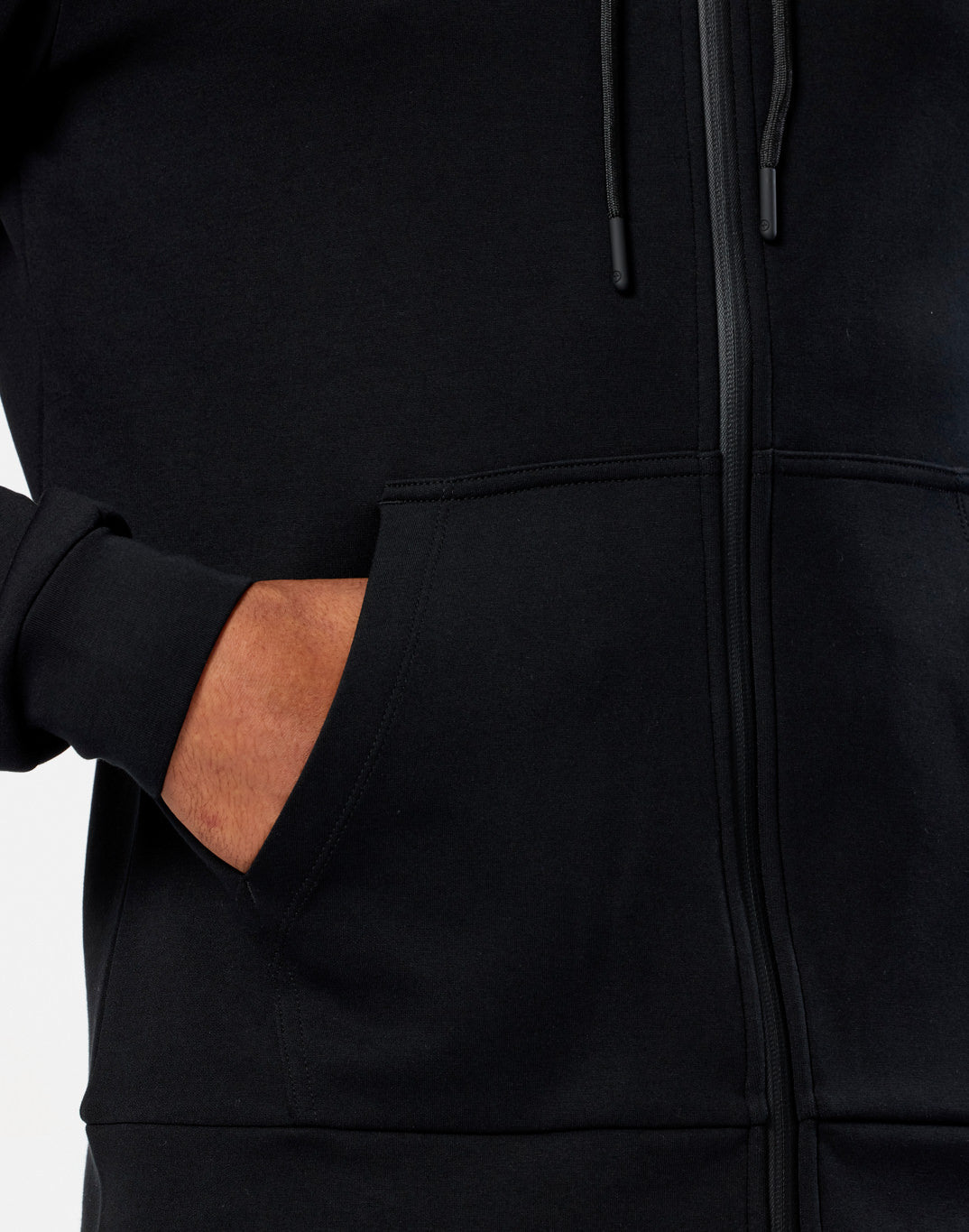 GYM+COFFEE RELENTLESS ZIP HOODIE - Black