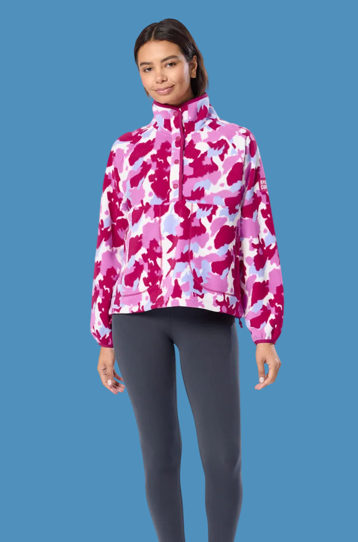 GYM+COFFEE SNAP COLLAR - Red/Pink/Purple CAMO