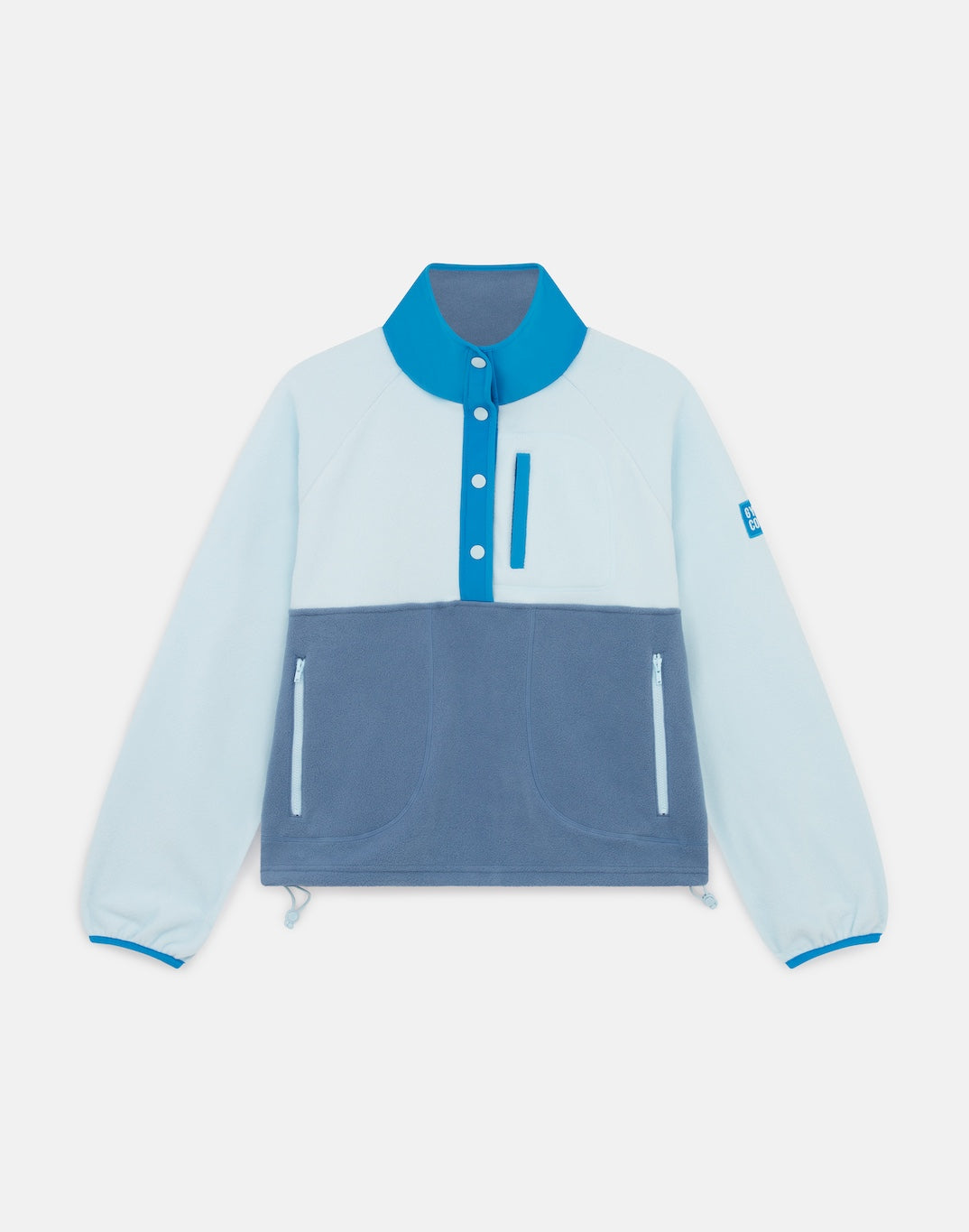 GYM+COFFEE SNAP POLAR FLEECE - Oasis Light Blue
