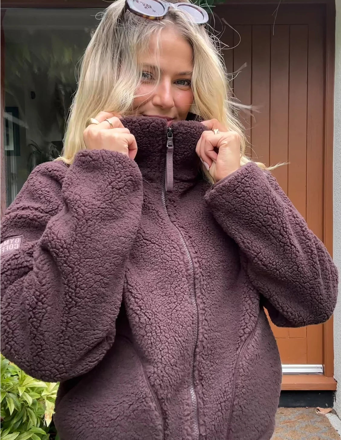 GYM+COFFEE MOCHA BEAN FULL ZIP FLEECE