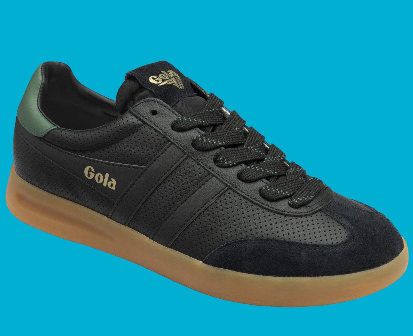 GOLA CYCLONE LEATHER - Black/Green/Gum
