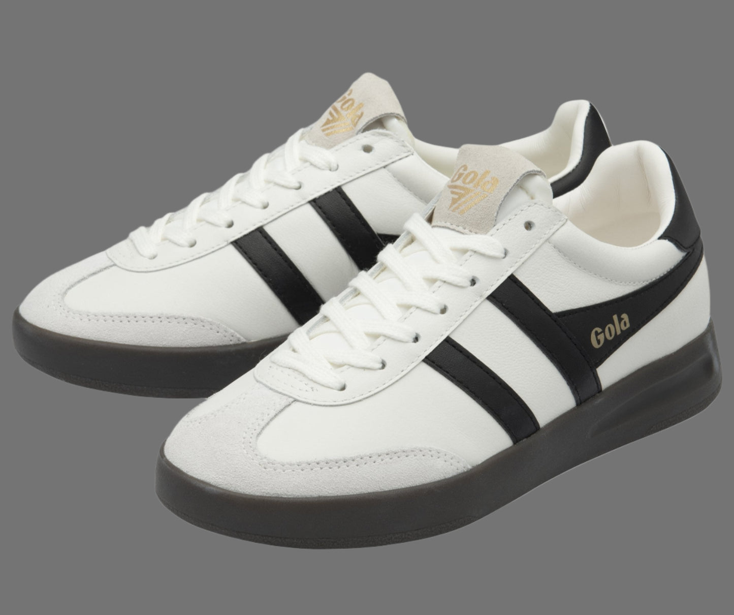 GOLA CYCLONE LEATHER - White, Black, Black Gum
