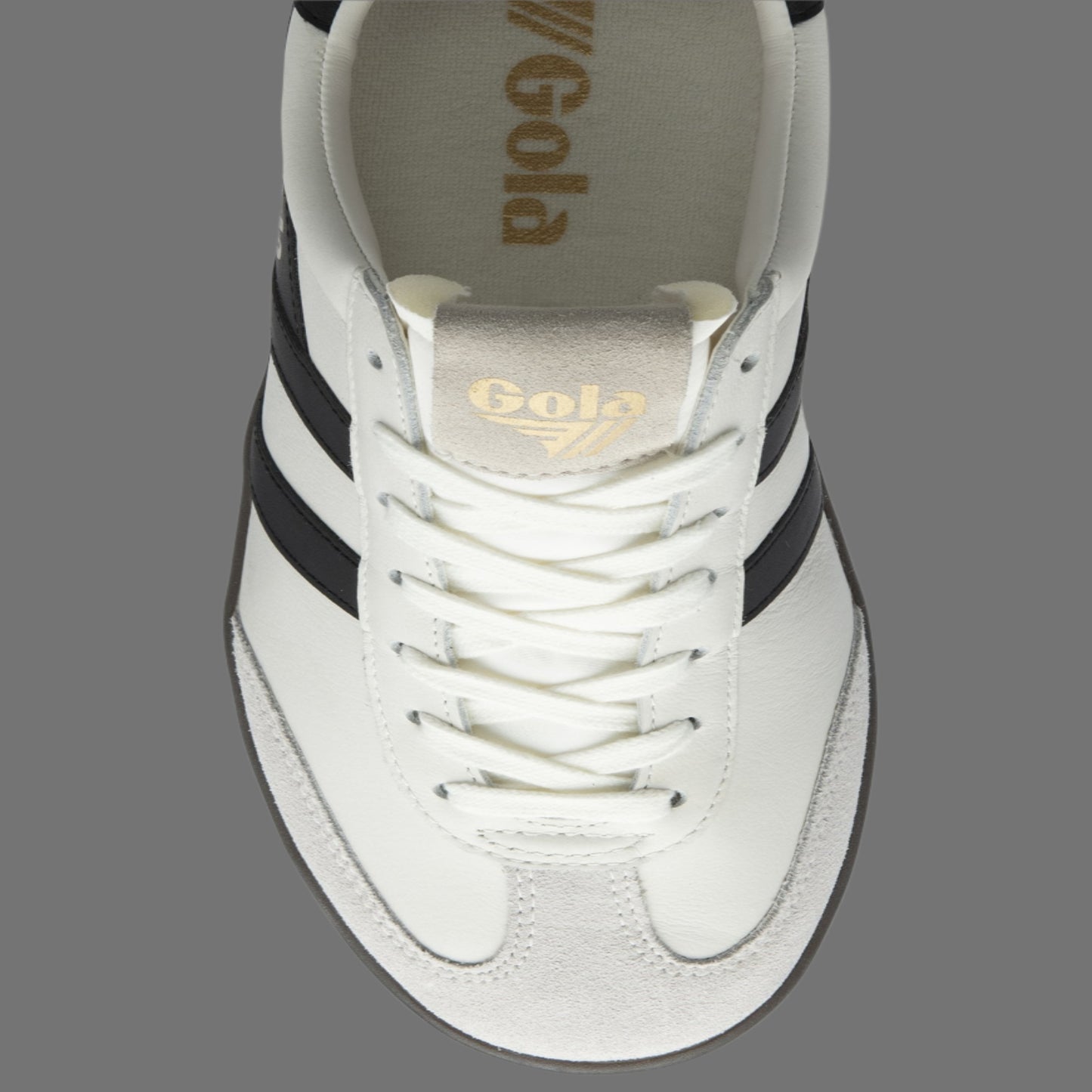 GOLA CYCLONE LEATHER - White, Black, Black Gum