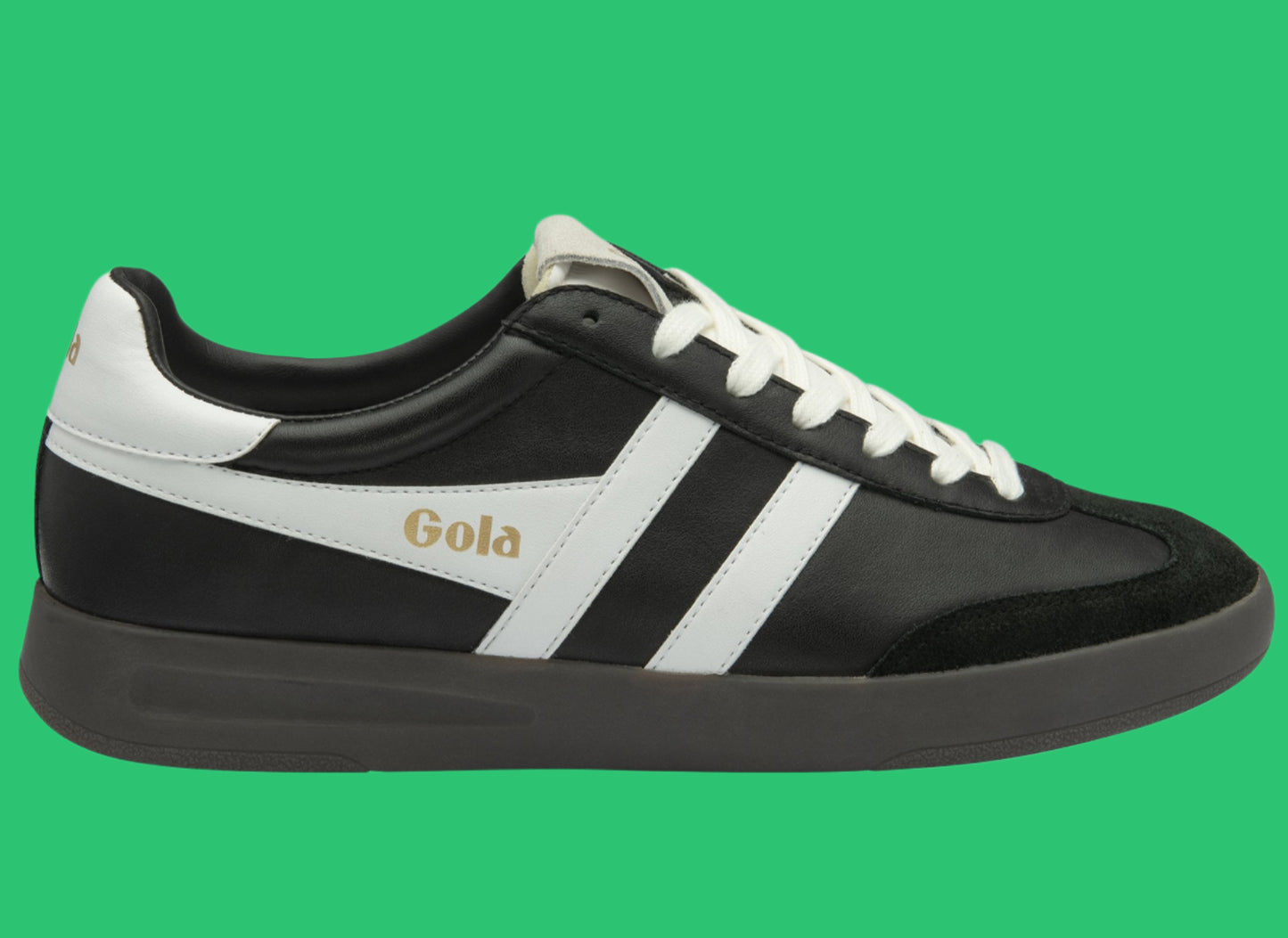 GOLA CYCLONE LEATHER - Black, White, Black Gum