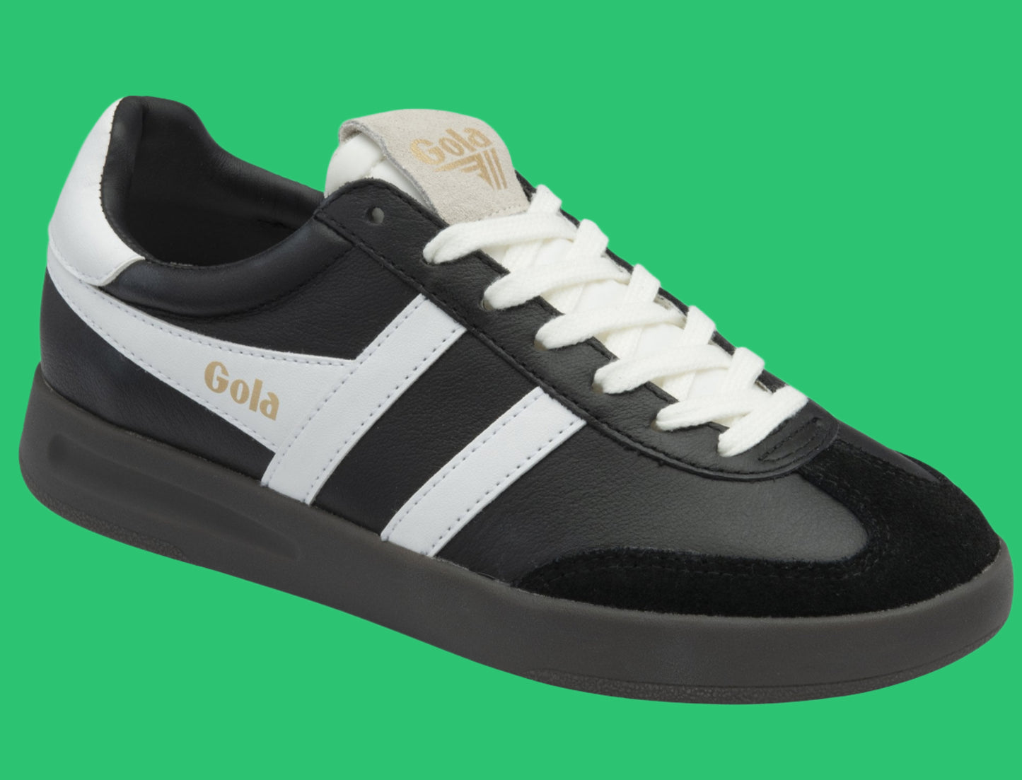 GOLA CYCLONE LEATHER - Black, White, Black Gum