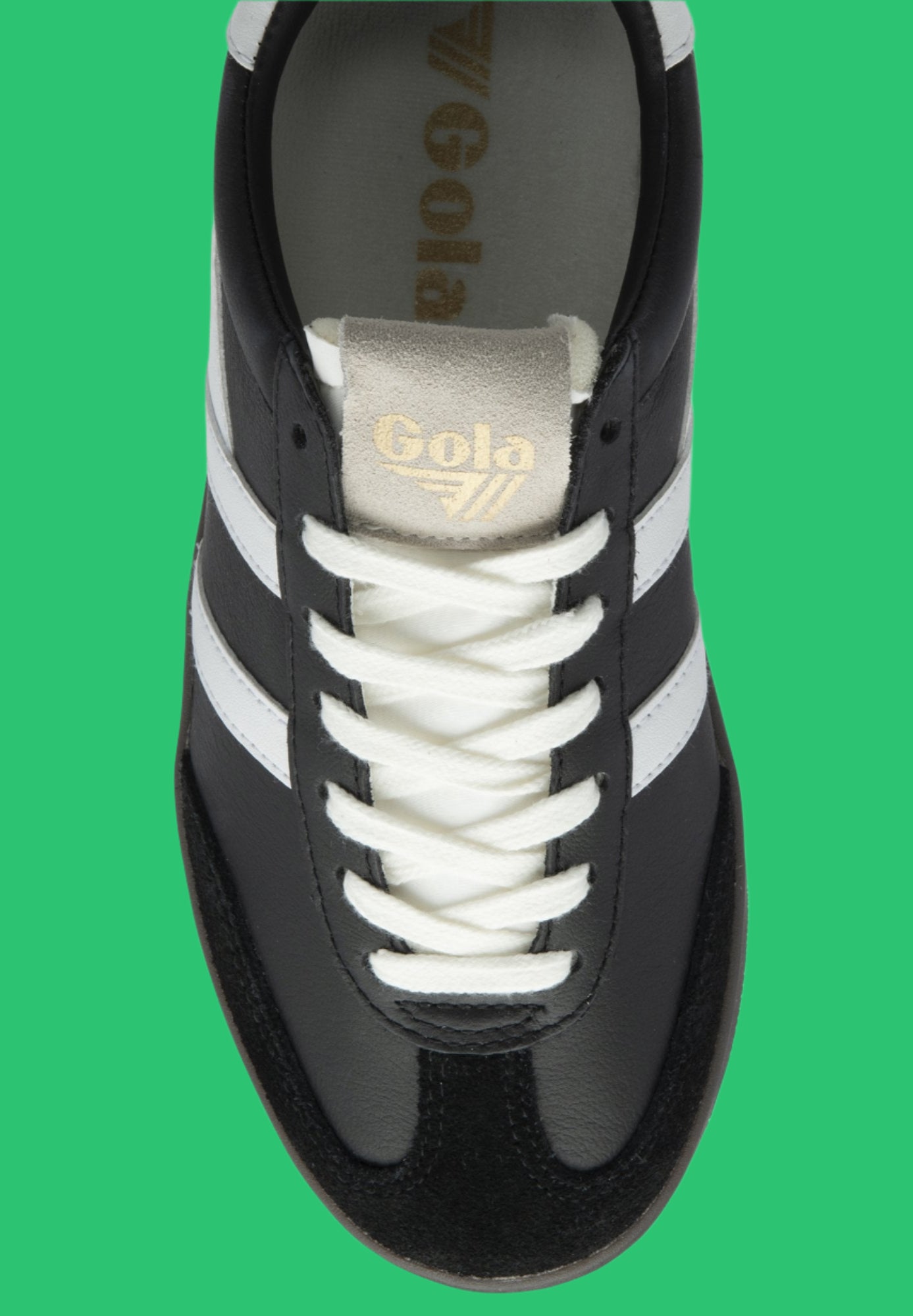 GOLA CYCLONE LEATHER - Black, White, Black Gum