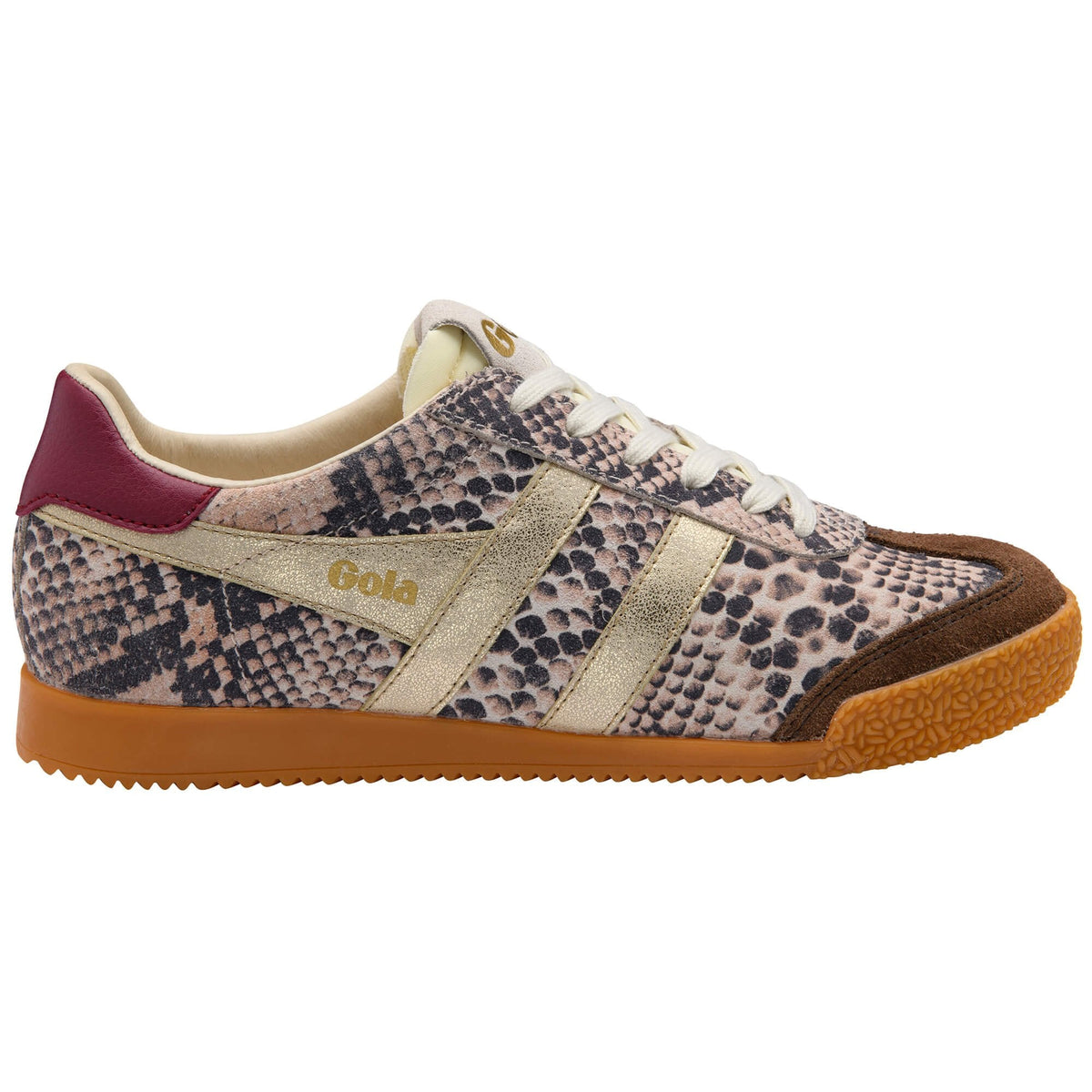 GOLA ELAN SAFARI - SNAKE/DARK BROWN/GOLD/CERISE
