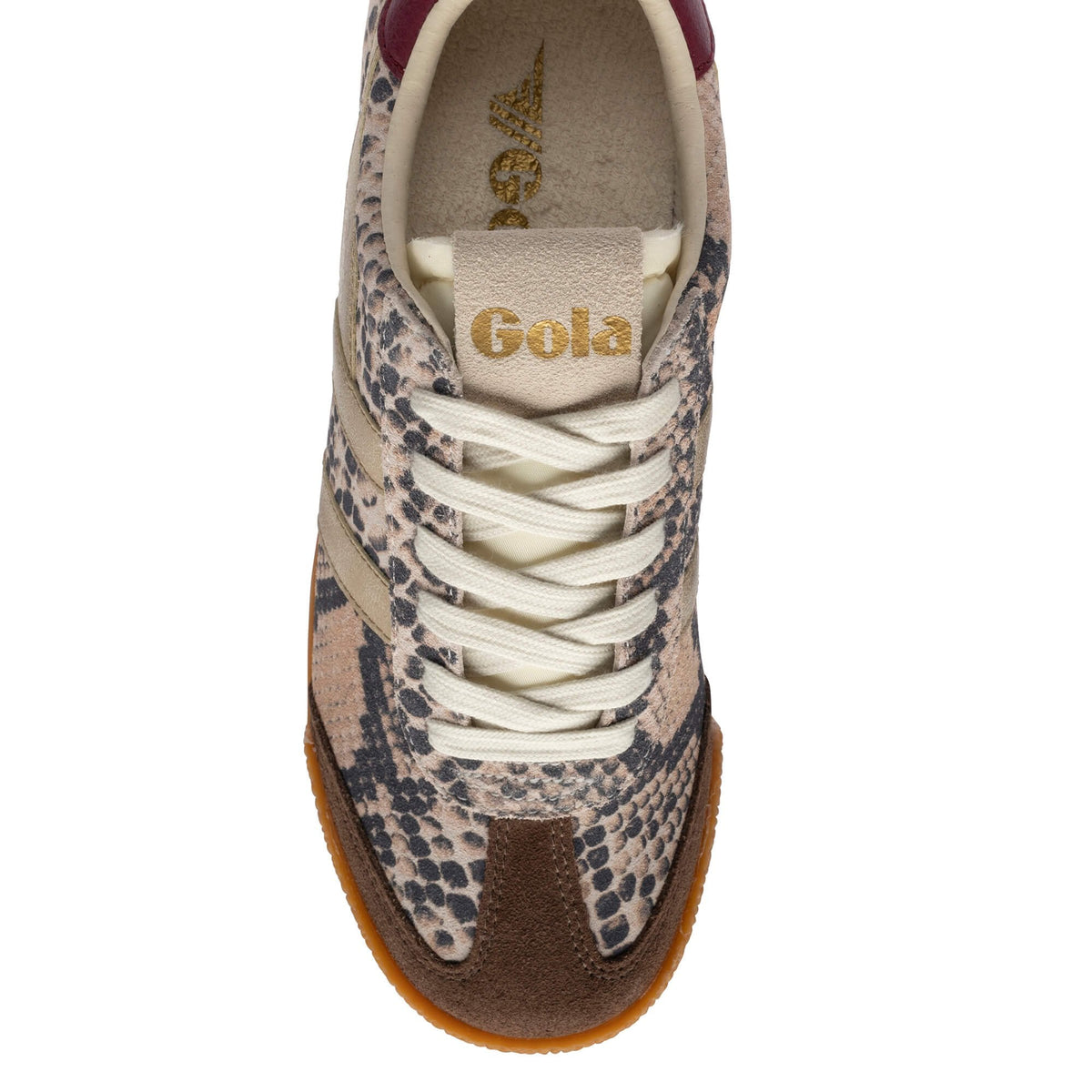 GOLA ELAN SAFARI - SNAKE/DARK BROWN/GOLD/CERISE